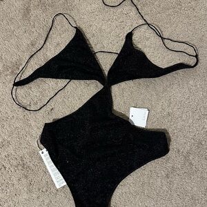 Oseree Black One Piece Swimsuit
